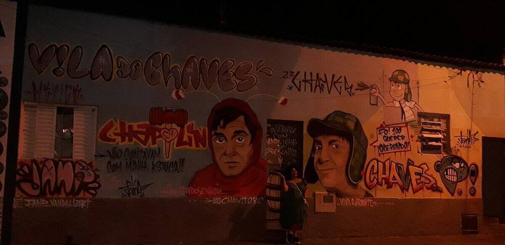 Arte urbano grafiti de El Chavo del 8 en Brasil